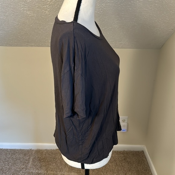 American Eagle Women Gray Soft & Sexy Pretty Cool Short Sleeve T-Shirt Top Sz M - Picture 2 of 5